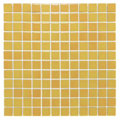 Square Glossy & Matt Glazed Flamed Yellow