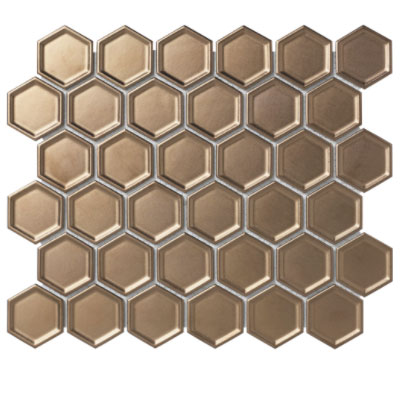 Square & Hexagon with Metallic Coating Bronze
